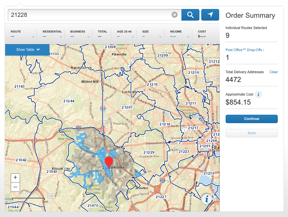 Eddm Zip Code Map Every Door Direct Mail (Eddm) - Usps Bulk Mailing - Indigo Ink