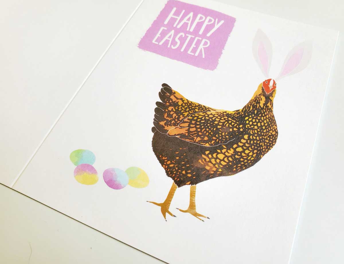 Indigo Ink Printing Greeting Cards Happy Easter v2