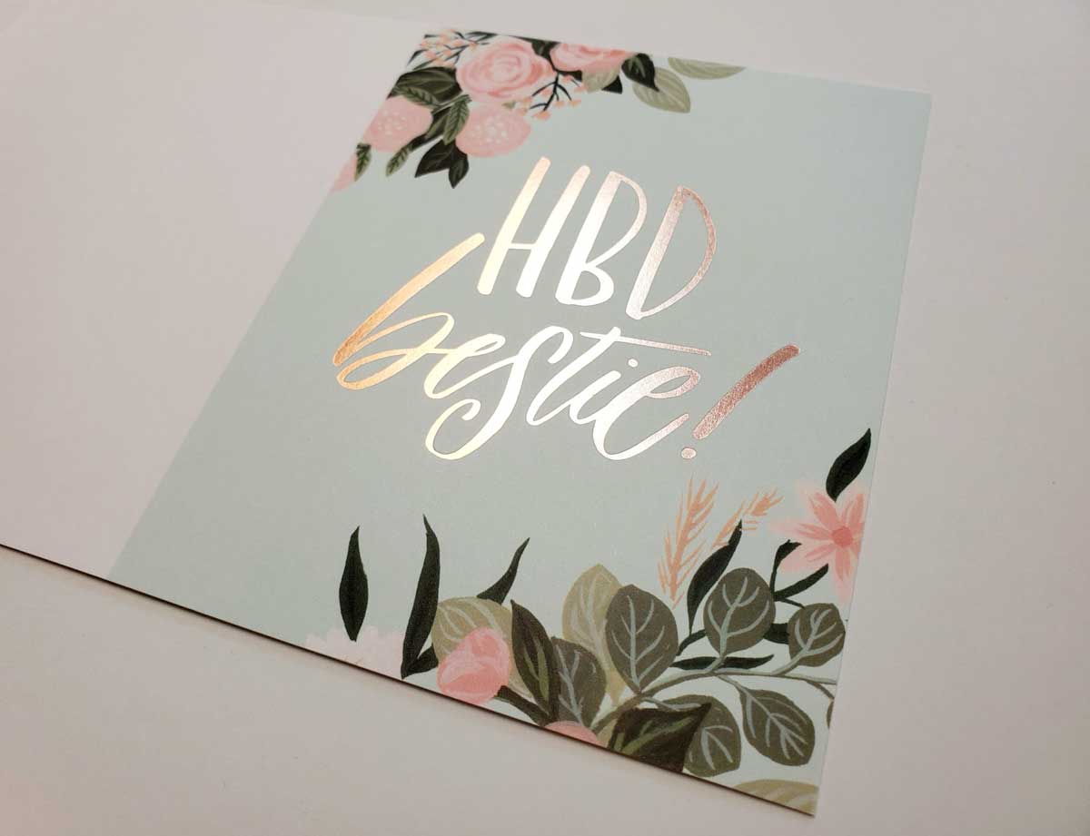 Indigo Ink Printing Greeting Cards happy birthday bestie scaled v2